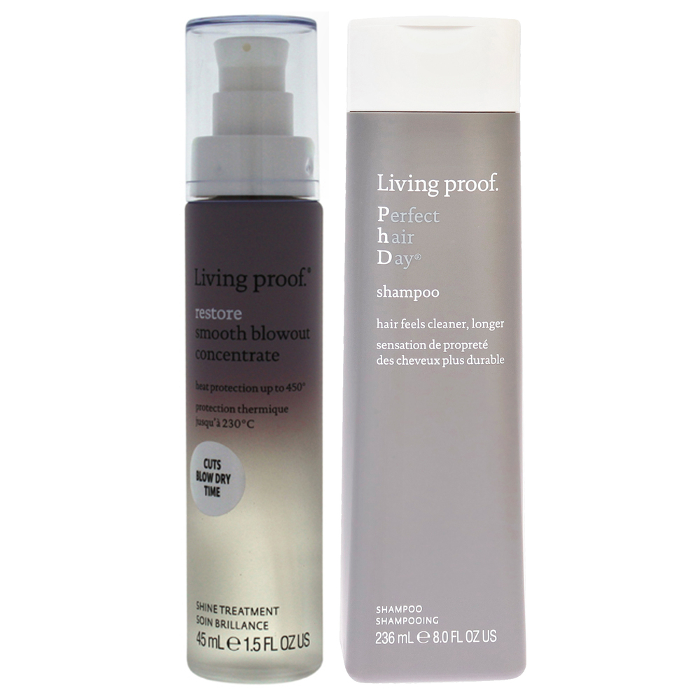 Restore Smooth Blowout Concentrate and Perfect Hair Day Shampoo Kit by